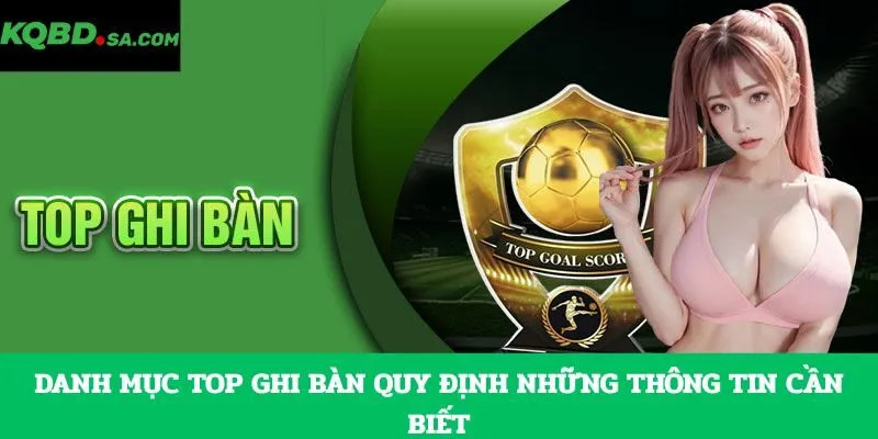 Danh mục top ghi bàn quy định những thông tin cần biết